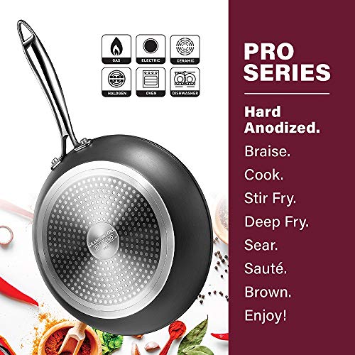 Hard Anodized Nonstick Frying Pan Set 10" & 11.5" Skillet Set P249