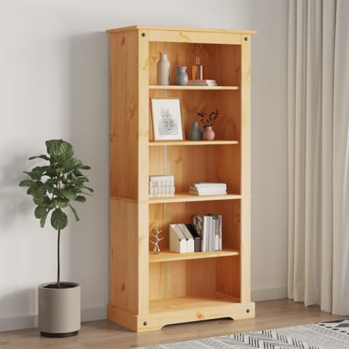 5-Tier Rustic Mexican Pinewood Bookcase R18155