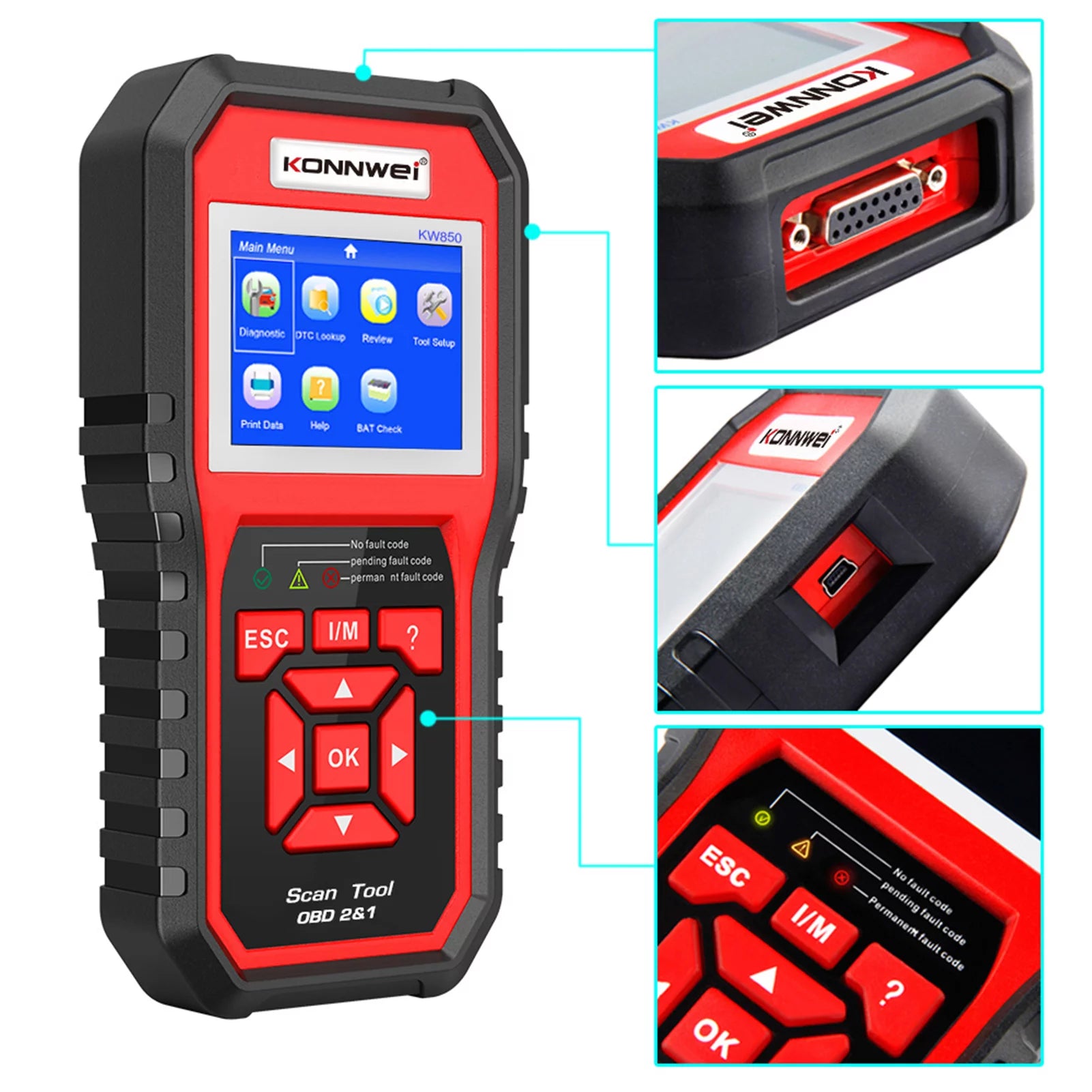OBDII Scanner Code Reader Diagnostic Scan Tool J9042