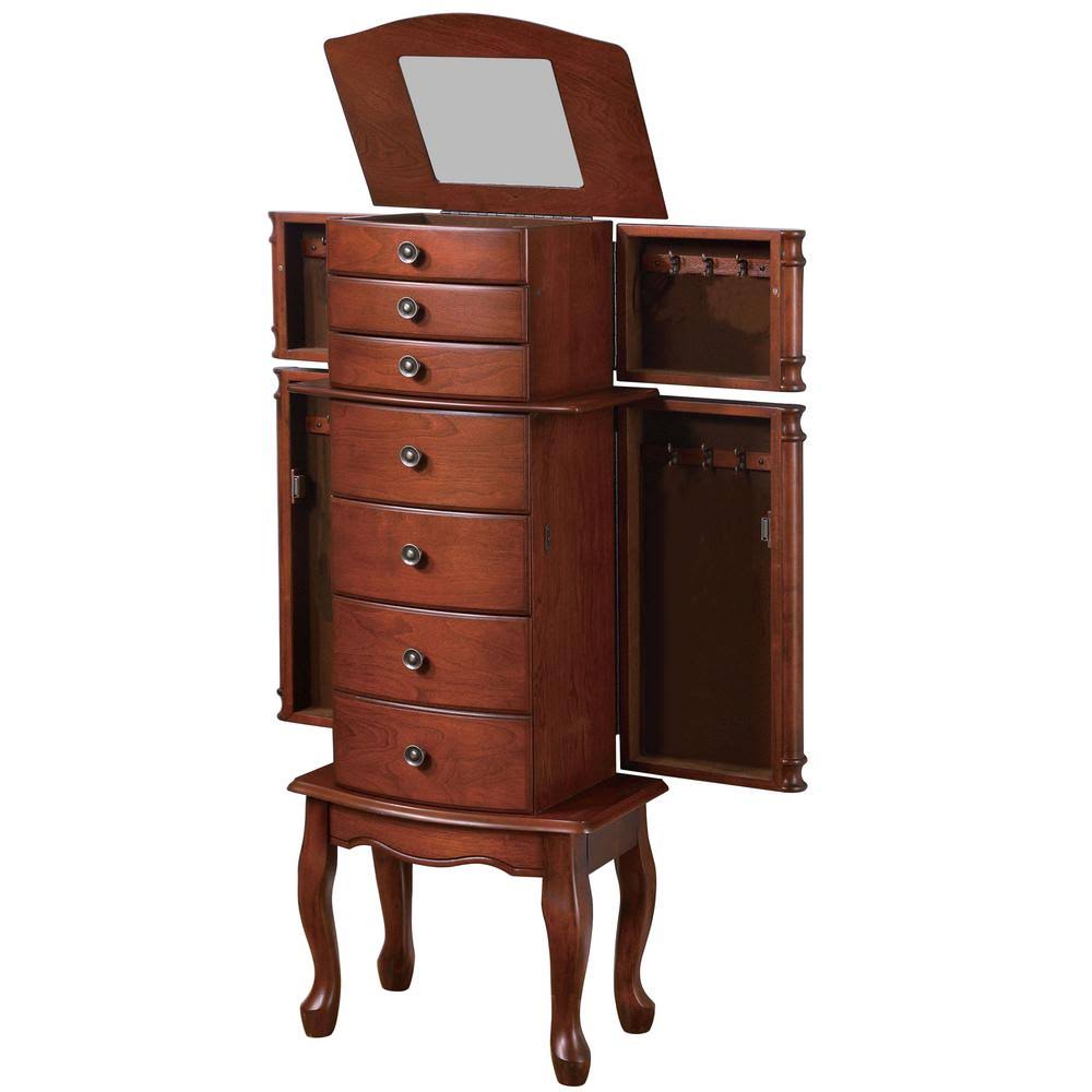 Warm Brown Jewelry Armoire C883