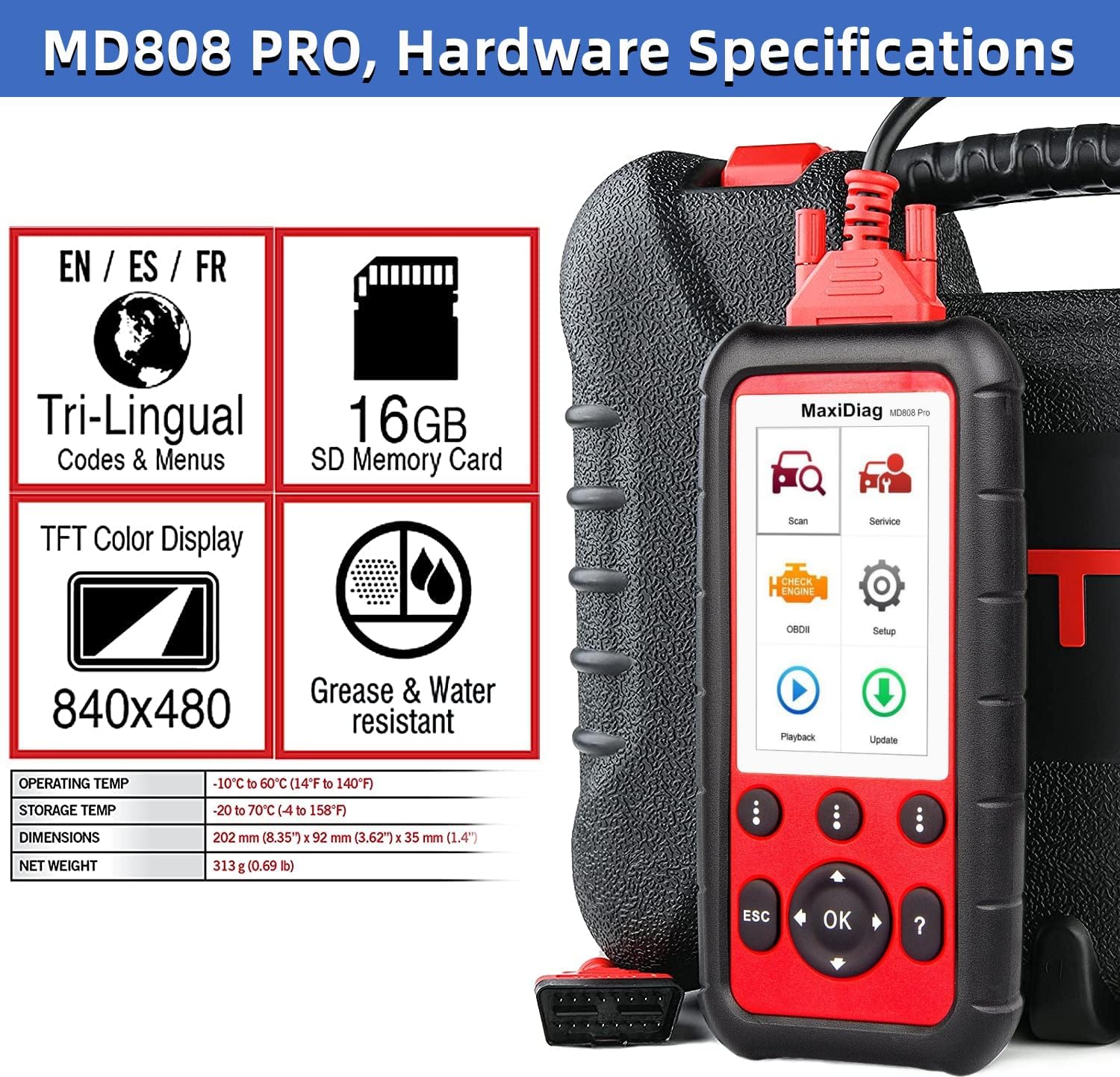 OBD2 Scanner Diagnostic Scan Tool G5118