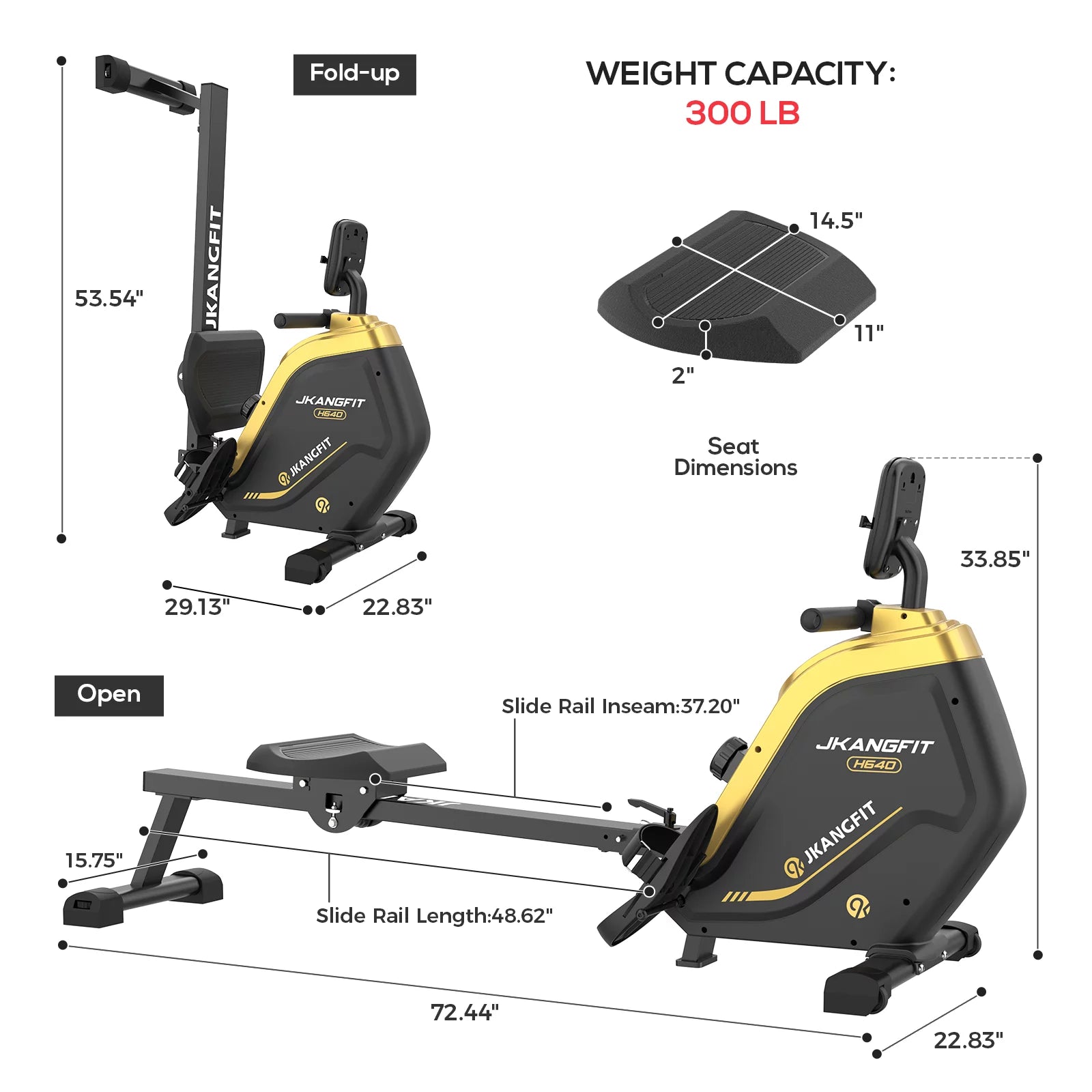 Folding Magnetic Rowing Machine V4154