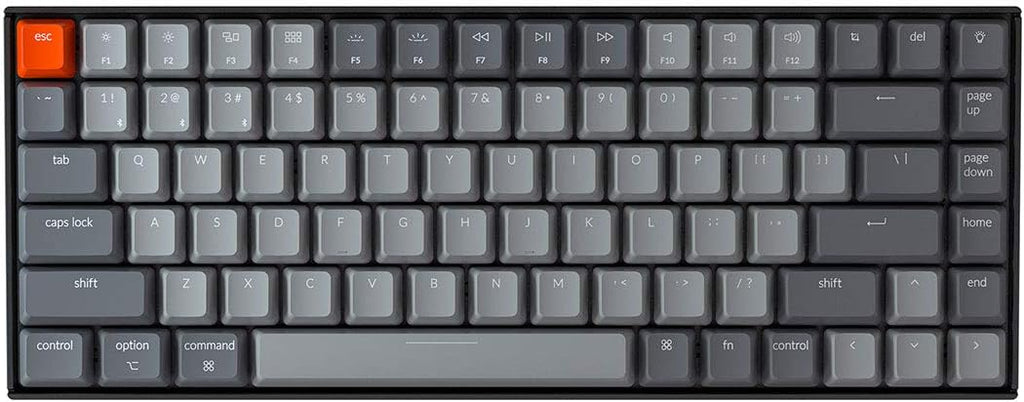 75% Layout Bluetooth Wireless Mechanical Keyboard with Brown Switch White LED Backlit USB C 84 Keys G5382