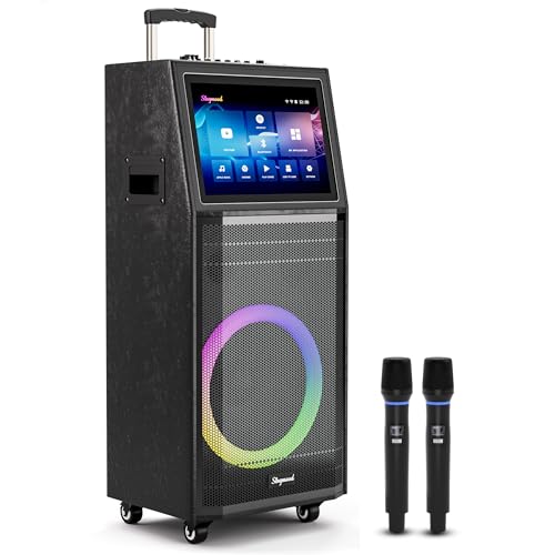Portable Bluetooth Karaoke Machine with 2 Wireless Microphones N63836