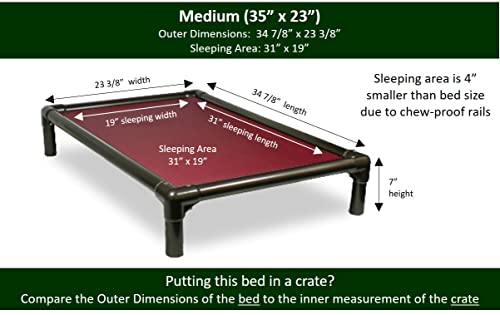 Walnut PVC Heavy Duty Vinyl Dog Bed 50" x 36" Y67781