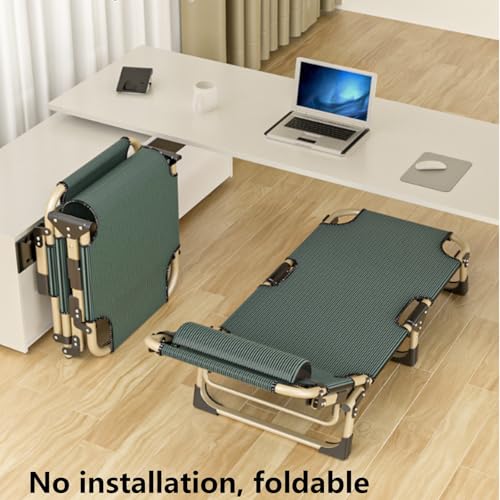 Blue Portable Folding Camping Cot with Mattress and Pillow U311