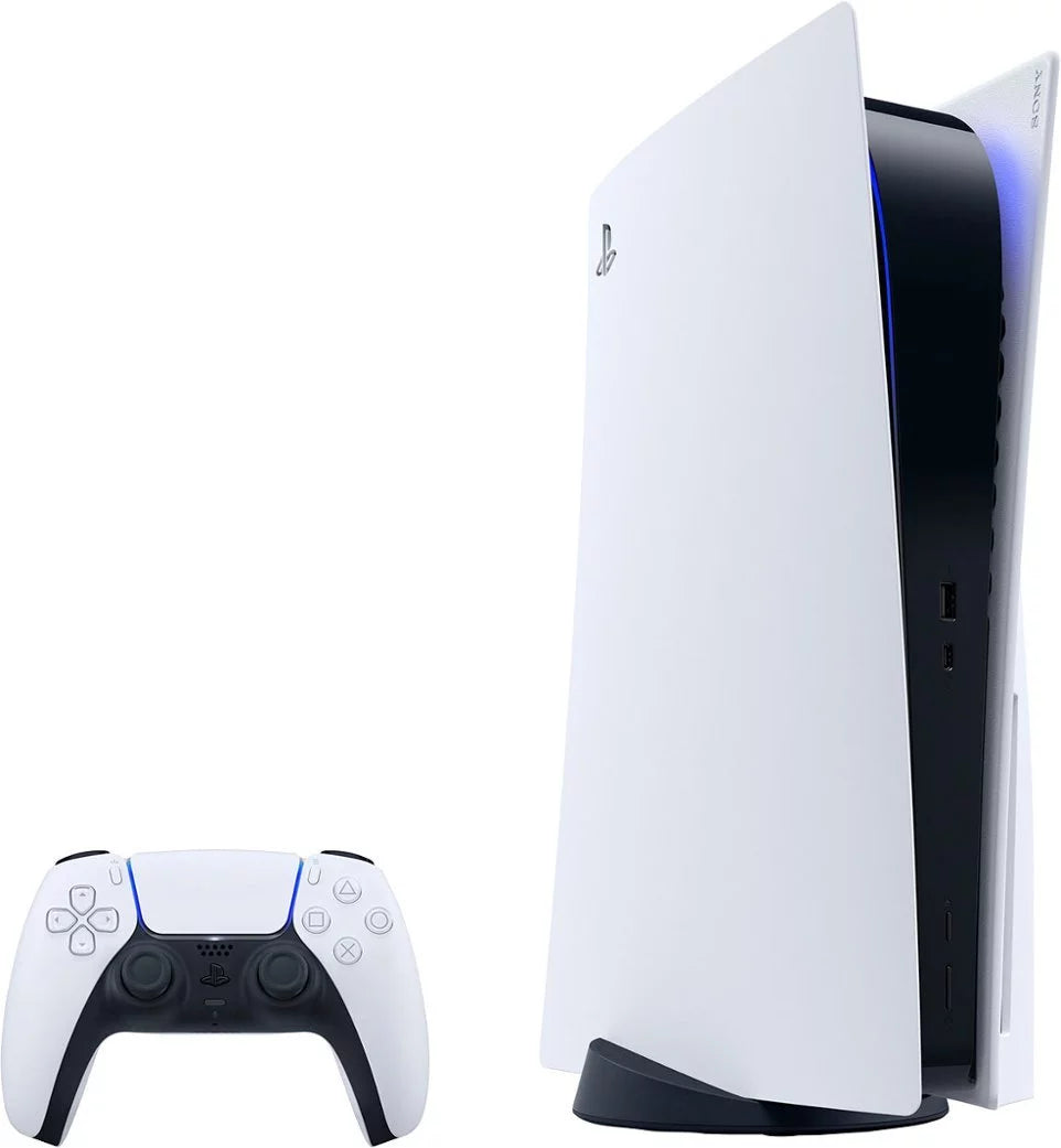 White PlayStation 5 Gaming Console with Wireless Controller X53674