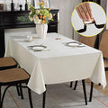 Black 60 x 120 Inch Vinyl Tablecloth with Flannel Backing E251