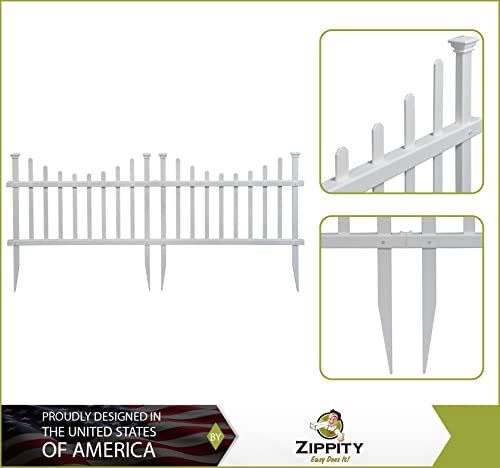 White Vinyl Picket Fence Kit 2.5 ft. H x 3.5 ft. W 2 Fence Panels O34696