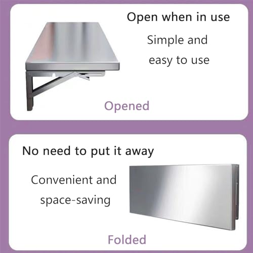 Wall Mounted Folding Table in Stainless Steel Q111