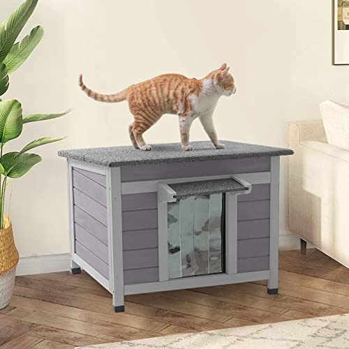 Cat House with Escape Door Insulated Weatherproof Roof Q565